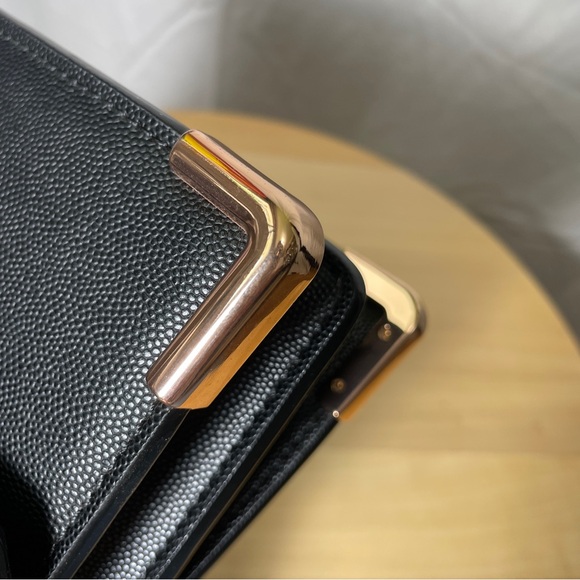 Aldo Women's Micro Mini Black Top Handle Crossbody Bag Handbag Rose Gold - Picture 9 of 9